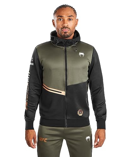 Venum UFC Adrenaline Herren Fight Week Zip Hoodie - Khaki/Bronze - im Sale