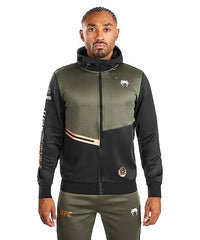 Thumbnail for Venum UFC Adrenaline Herren Fight Week Zip Hoodie - Khaki/Bronze - im Sale