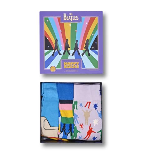 Happy Socks 3er pack The Beatles Socken - Beatles Editon Geschenkbox mit 3 lustige Socken für tolle Fans im Sale