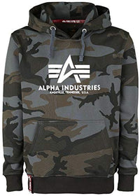 Thumbnail for Alpha Industries Basic Hoody Camo Kapuzensweat für Herren Black Camo im Sale