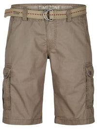 Thumbnail for Timezone Cargo Shorts Herren mit Gürtel Regular Fit MaguireTZ Kurze Hosen Cargoshorts Sommer 100% Baumwolle, Größe:33, Farbe:Nature Beige (6122) im Sale