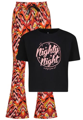 Vingino meiden pyjama Wanda Deep Black Orange im Sale