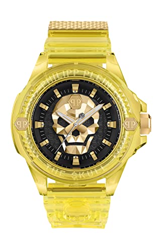 Philipp Plein Herren Analog Quarz Uhr mit Silikon Armband PWWAA0223 im Sale