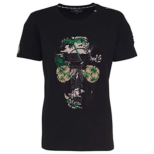 Roberto Geissini Herren - T-Shirt - Skull Hawaii - Black M im Sale