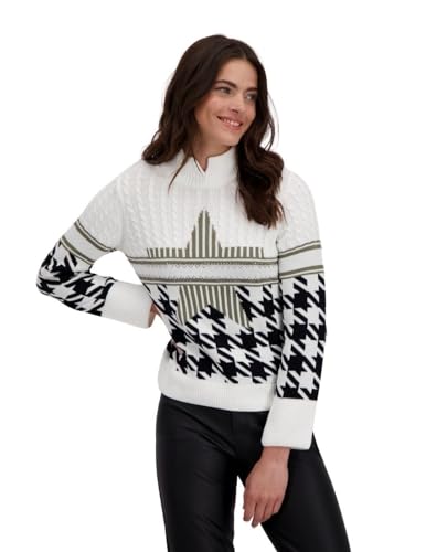 MONARI Pullover Off-White Gemustert - 40 im Sale