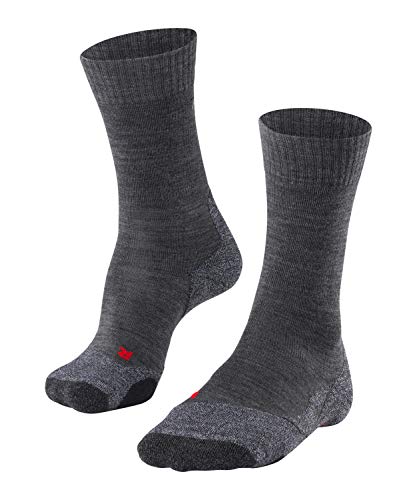 FALKE Damen Wandersocken TK2 Explore W SO Wolle antiblasen dick 1 Paar, Grau (Asphalt Melange 3180), 37-38 im Sale