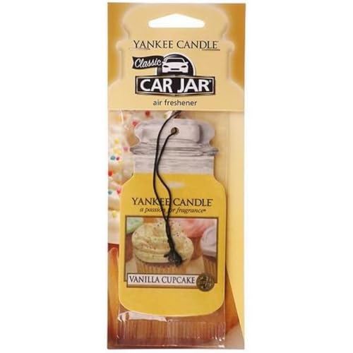 Yankee candle 1158159E Autoduft Car Jar Single Vanilla Cupcake, Pappe, gelb, 7,8 x 19,7 x 0,7 cm im Sale