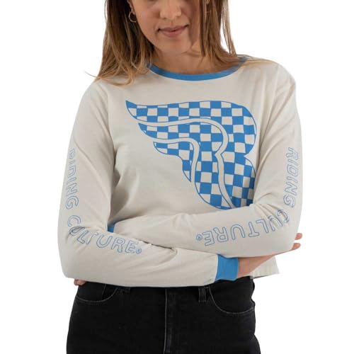 Longsleeve Riding Culture Checkerboard Crop Top Lady, im Sale