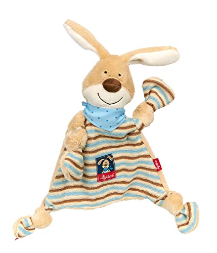 SIGIKID 47893 Schnuffeltuch Hase Semmel Bunny Mädchen und Jungen Babyspielzeug empfohlen ab Geburt blau/beige im Sale