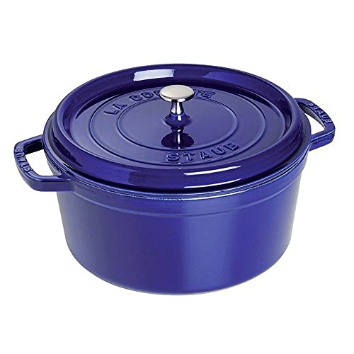 STAUB 40510-283-0 Cocotte rund 24 cm, dunkelblau im Sale