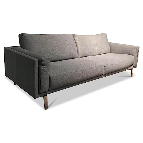 Sofa Bellice Stoff 5 Prairie 86 Füße Aluminium Poliert