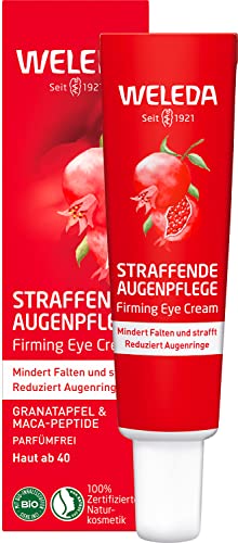 WELEDA Bio Straffende Augenpflege - Naturkosmetik Natural Anti Aging Augencreme mit Granatapfelsamenöl & Maca-Peptiden. Augenpflege mindert Falten & Augenringe. Strafft die Haut um die Augen (1x12ml) im Sale