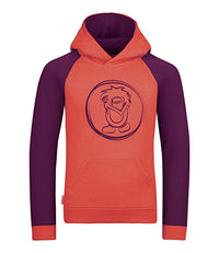 Thumbnail for Trollkids Mädchen Stavanger Hoodie Kapuzen Pullover, Maulbeere/Pfirsich, im Sale