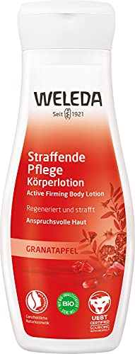 WELEDA Bio Granatapfel Bodylotion - Naturkosmetik Körperpflege Lotion mit Sheabutter & Granatapfelsamenöl strafft die Haut. Natürliche Körperlotion zur Pflege von anspruchsvoller Haut (vegan, 200ml) im Sale