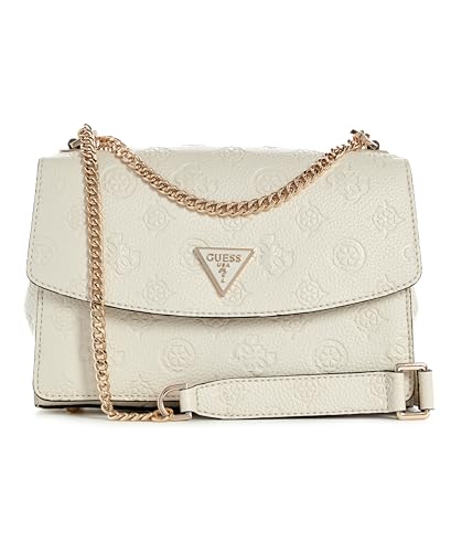 GUESS Damen Cresidia Convertible Flap Klappe, Crossbody-Tasche, Knochen im Sale