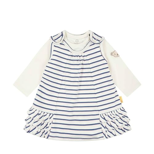 Steiff Baby-Mädchen Set Kleid + T-Shirt Langarm, Cloud Dancer, 68