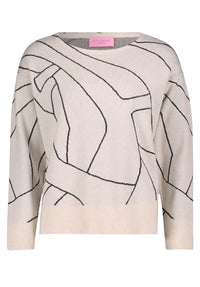 Thumbnail for Betty Barclay Damen Strickpullover mit Jacquard Patch Beige/Grey,38 im Sale