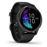 Thumbnail for Garmin venu – wasserdichte GPS-Fitness-Smartwatch mit AMOLED Display, Trainingsplänen und animierten Übungen. 20 Sport-Apps, Herzfrequenzmessung, 5 Tage Akkulaufzeit, Schiefer/Schwarz