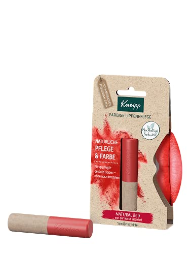 Kneipp Farbige Lippenpflege Natural Red, natürliche Pflege & Farbe für gepflegte getönte Lippen 35 g im Sale