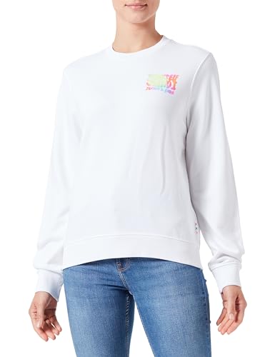 Scotch & Soda Women's Regular fit Left Chest Artwork Sweatshirt, White, im Sale