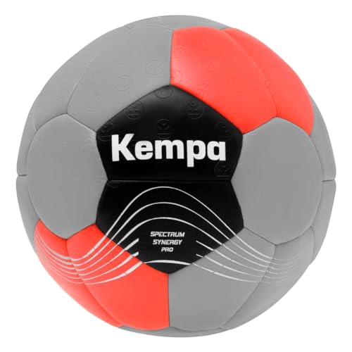 Kempa Erwachsene Spectrum Synergy Pro Handballball, gris Froid/Rouge Chaud, 3 im Sale