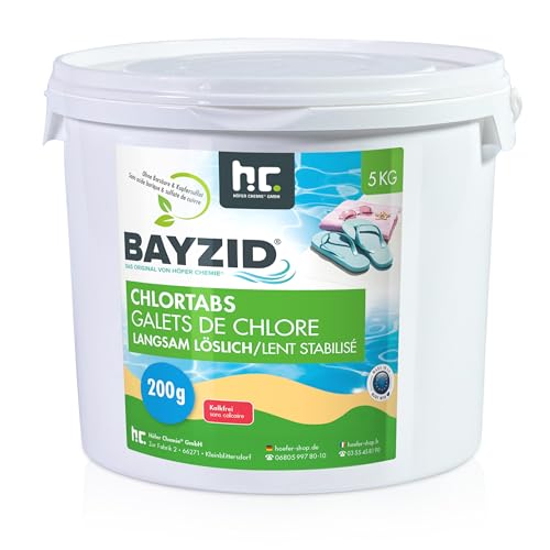 Höfer Chemie 1 x 5 kg Chlor Tabs langsam löslich 200g für Pool und Schwimmbad