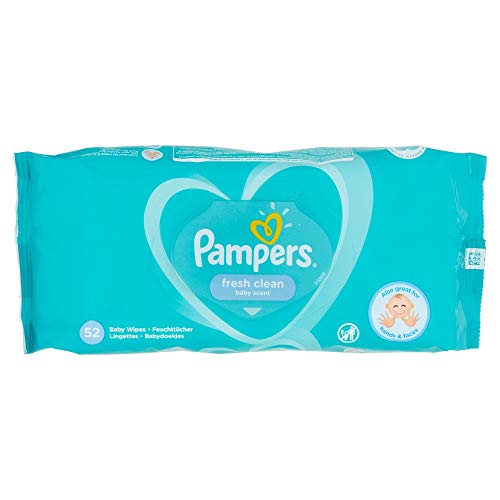 Pampers 81688030 Fresh Clean Baby Feuchttücher, weiß, 52 Stück