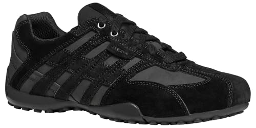 Geox Herren Uomo Snake A Sneaker, Black, 43 EU im Sale