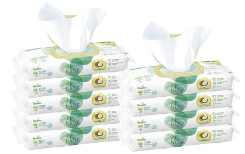 Pampers Coconut Pure Baby Feuchttücher, 378 Tücher (9 x 42) , Alte Version