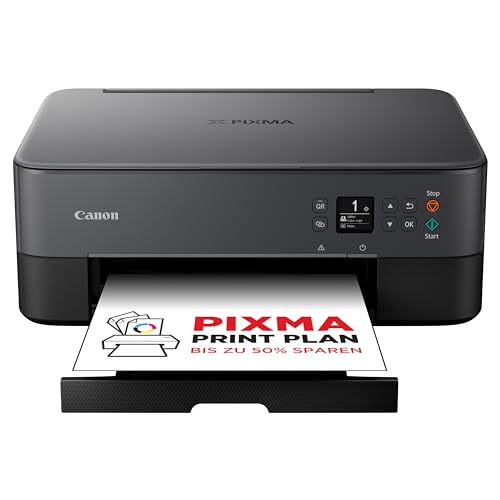 PIXMA TS5350i 3-in-1 WLAN-Drucker fürs Homeoffice, Kopierer und Scanner – PIXMA Print Plan kompatibel – Drucken von Randlosfotos – kabelloses Drucken/Scannen via Cloud und Smartphone (Schwarz)