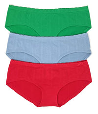 Thumbnail for Victoria's Secret PINK Hipster Panty Set of 3 Small Green Pointelle/Chalk Blue Pointelle/Red Pointelle, Green Pointelle / Chalk Blue Pointelle / Red Pointelle, im Sale