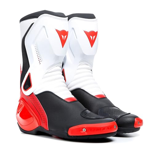 Dainese - Nexus 2 Air Boots, Motorradstiefel Mit Protektoren, Belüftungseinsätze, Anti Sprain System, Schuhe Für Männer, Schwarz/Weiß/Lavarot, 44 im Sale