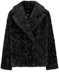 Thumbnail for Taifun Damen Jacke aus Teddyfell Langarm unifarben Schwarz 42 im Sale