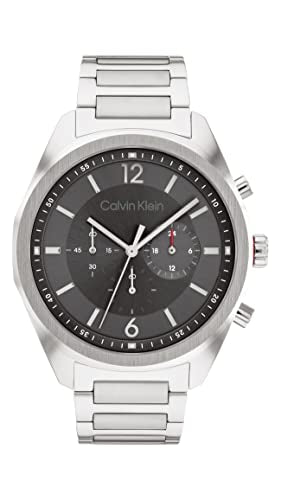 Calvin Klein Chronograph Quarz Uhr für Herren mit Silbernes Edelstahlarmband - 25200264 im Sale