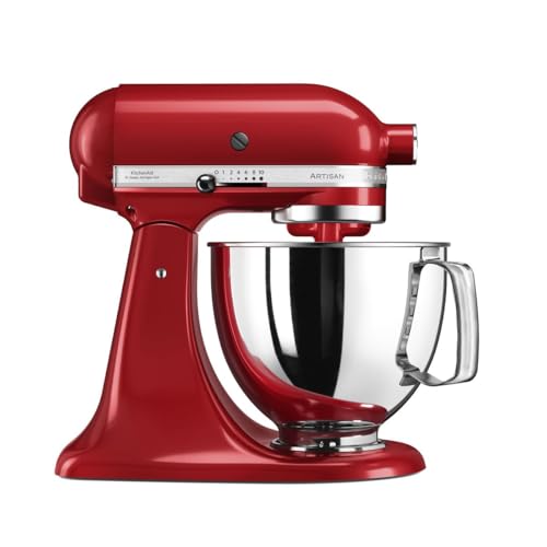 KitchenAid Küchenmaschine I Artisan I Kippbarem Food Processor I Teigknetmaschine mit 4 Zubehör | Schüssel aus Edelstahl | 4.8 | Empire Rot im Sale