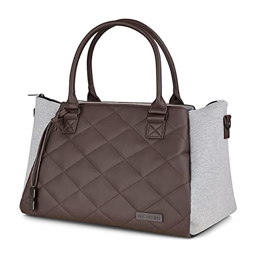 ABC Design Wickeltasche Royal Fashion Edition – Handtasche mit Baby Zubehör – auch zum Umhängen – Melange Stoff & Lederimitat – Farbe: mineral im Sale