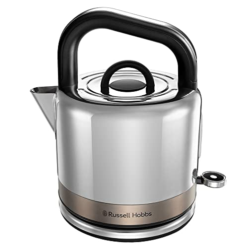 Russell Hobbs Wasserkocher [1,5l] Distinctions Edelstahl Titanium (Schnellkochfunktion, herausnehmbarer Kalkfilter, optimierte Ausgusstülle, außenliegende Wasserstandsanzeige)Teekocher 26422-70 im Sale