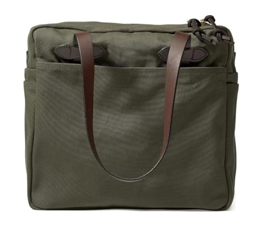 Filson Robuste Köpertasche mit Reißverschluss, Otter Green im Sale