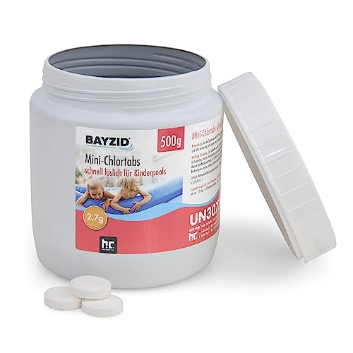 500 g BAYZID® Mini - Chlortabs 2,7 g schnell löslich geeignet für kleine Pools, Whirlpools und Planschbecken