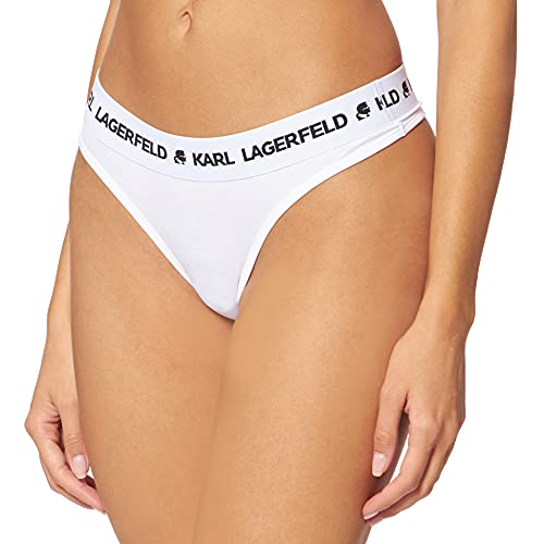 KARL LAGERFELD Damen Karl Lagerfeld Damen Tanga Mit Karl-Logo, Schwarz, L im Sale