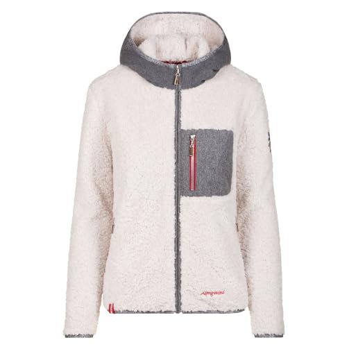 Almgwand W Lärlkogel Weiß - Modische winddichte Damen Jacke, Größe 42 - Farbe Offwhite - Grey