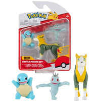 Thumbnail for Pokemon Figuren 3-Pack Boltund Machop & Squirtle – 5-8 cm Pokémon Figuren - Neueste Welle 2022 - Offiziell Lizenziert Spielzeug