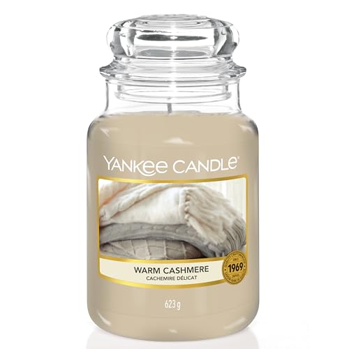 Yankee Candle Duftkerze – Warm Cashmere – Kerze mit langer Brenndauer bis zu 150 Stunden, Große Kerze im Glas im Sale