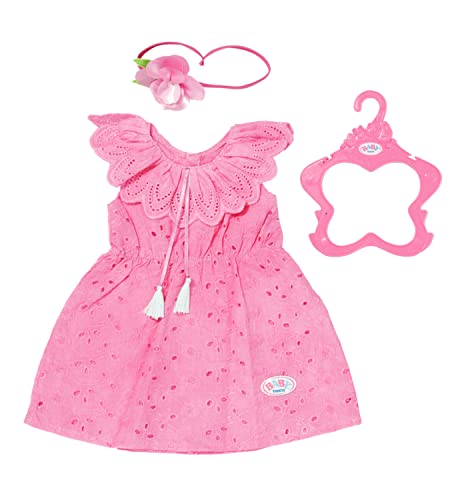 BABY born Trendy Blumenkleid, Puppenkleid aus rosa Spitzenstoff mit Haarband für 43 cm Puppen, 832684 Zapf Creation im Sale