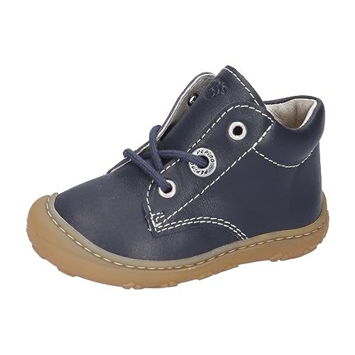 RICOSTA Unisex - Baby Stiefel Cory,Kinder Lauflernschuhe,WMS:Mittel,lose Einlage,schnürstiefel,Booties,Leder,Nautic (180),20 EU im Sale