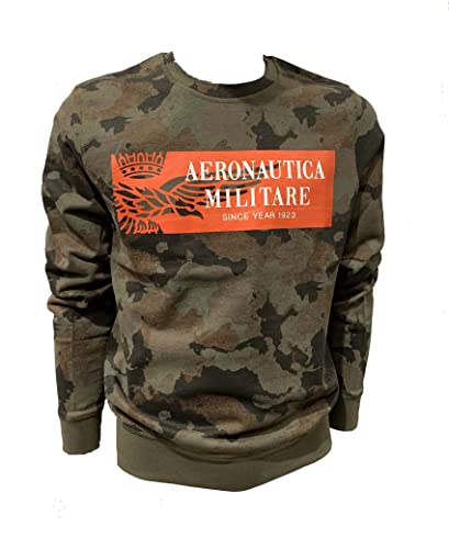 Aeronautica Militare FE1669 Herren-Sweatshirt, Camouflage, Rundhalsausschnitt, Trikot, Camouflage, im Sale