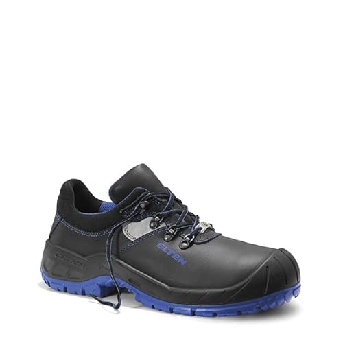 ELTEN Sicherheitsschuhe Alessio Steel XXW Low ESD S3, Damen und Herren, Leder, Stahlkappe, leicht, robust Schwarz,Blau38 im Sale