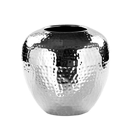 Fink LOSONE Vase aus Edelstahl, Silber, 20 x 20 x 20 cm im Sale