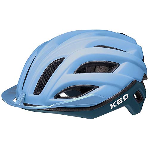 KED Champion Visor Fahrradhelm, Blue matt, L (58-61cm) im Sale