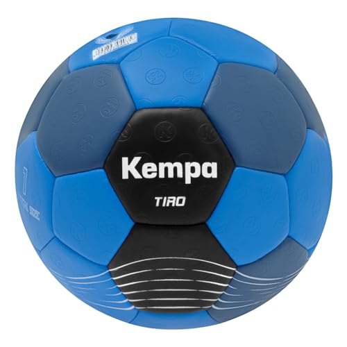 Kempa Tiro Handball für Kinder, gewichtsreduzierter Trainingsball und Spielball, blau/schwarz in Größe 1 im Sale